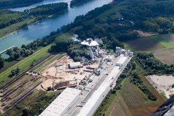 Germersheim, Nolte-Möbel/Holzwerk GmbH im Bundesland Rheinland-Pfalz, Deutschland aus der Luft