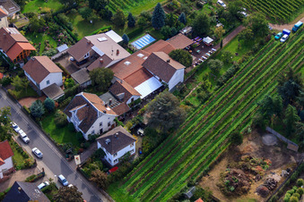 Schrägluftbild von Zimmermann's Apfeltage in Wachenheim an der Weinstraße im Bundesland Rheinland-Pfalz, Deutschland