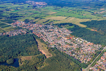 Ortsansicht aus Südosten in Birkenheide im Bundesland Rheinland-Pfalz, Deutschland