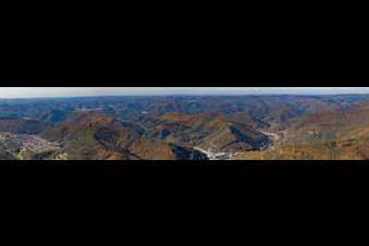 Pfalzpanorama von Wernersberg bis Rinnthal im Bundesland Rheinland-Pfalz, Deutschland