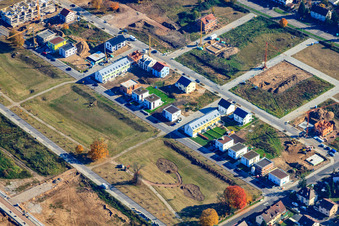 Luftbild von Neubaugebiet Keßlaustr im Ortsteil Knielingen in Karlsruhe im Bundesland Baden-Württemberg, Deutschland