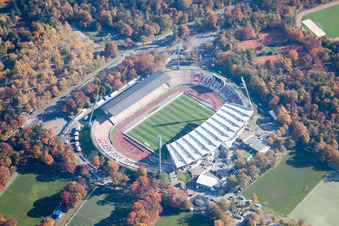 KSC-Stadion im Karlsruher Hardtwald im Ortsteil Innenstadt-Ost im Bundesland Baden-Württemberg, Deutschland