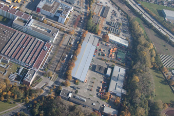 Luftbild von Karlsruhe, Ottostraße DHU im Ortsteil Durlach im Bundesland Baden-Württemberg, Deutschland