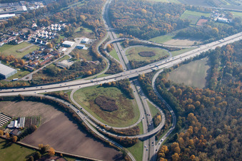 Karlsruhe, A5 Ausfahrt Mitte im Ortsteil Durlach im Bundesland Baden-Württemberg, Deutschland