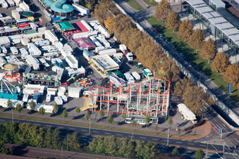 Luftbild von Karlsruhe, Mann Mobilia an der Durlacher Allee im Ortsteil Oststadt im Bundesland Baden-Württemberg, Deutschland