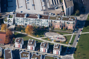 Luftbild von Kriegsstraße Ost im Ortsteil Südstadt in Karlsruhe im Bundesland Baden-Württemberg, Deutschland