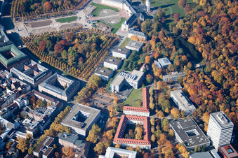 Luftbild von Karlsruhe, Hochschule KIT im Ortsteil Innenstadt-Ost im Bundesland Baden-Württemberg, Deutschland