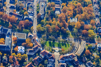 Haydnplatz im Ortsteil Weststadt in Karlsruhe im Bundesland Baden-Württemberg, Deutschland