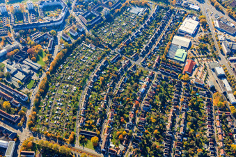 Kleingartenanlage Oberer See e.V im Ortsteil Mühlburg in Karlsruhe im Bundesland Baden-Württemberg, Deutschland