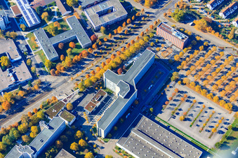 Ortsteil Knielingen in Karlsruhe im Bundesland Baden-Württemberg, Deutschland von oben