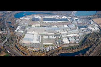 Daimler von Süden im Ortsteil Maximiliansau in Wörth am Rhein im Bundesland Rheinland-Pfalz, Deutschland