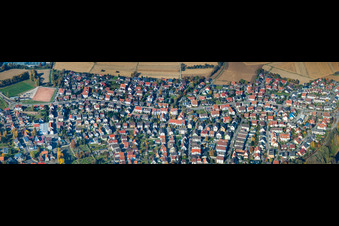Panorama Habsburger Allee in Hagenbach im Bundesland Rheinland-Pfalz, Deutschland