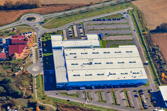 Luftaufnahme von Faurecia Innenraum Systeme GmbH in Hagenbach im Bundesland Rheinland-Pfalz, Deutschland