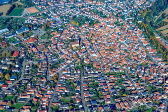 Innenstadt in Hagenbach im Bundesland Rheinland-Pfalz, Deutschland