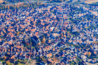 Luftaufnahme von Ludwigstr in Hagenbach im Bundesland Rheinland-Pfalz, Deutschland