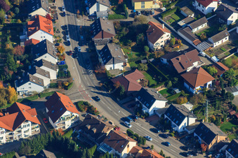 Habsburger Allee x Drachenfelsstraße in Hagenbach im Bundesland Rheinland-Pfalz, Deutschland aus der Luft