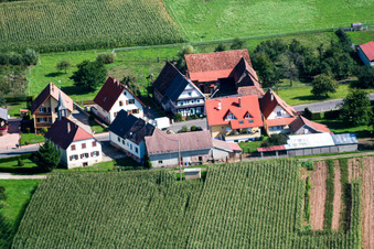 Drohnenbild von Schleithal im Bundesland Bas-Rhin, Frankreich