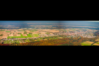 Luftbild von Panorama von Südwesten in Kandel im Bundesland Rheinland-Pfalz, Deutschland