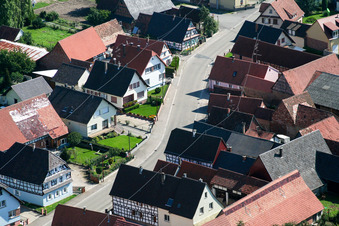 Schleithal im Bundesland Bas-Rhin, Frankreich vom Flugzeug aus