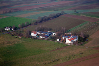 Luftaufnahme von Eichenhof im Ortsteil Deutschhof in Kapellen-Drusweiler im Bundesland Rheinland-Pfalz, Deutschland