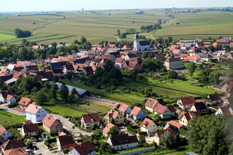 Niederlauterbach(Elsass) im Bundesland Bas-Rhin, Frankreich vom Flugzeug aus