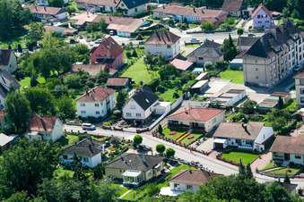 Drohnenaufname von Lauterbourg(Elsass) im Bundesland Bas-Rhin, Frankreich