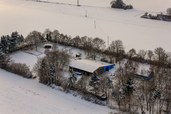 Filmtierschule Zimek, Hundepension im Winter bei Schnee in Minfeld im Bundesland Rheinland-Pfalz, Deutschland