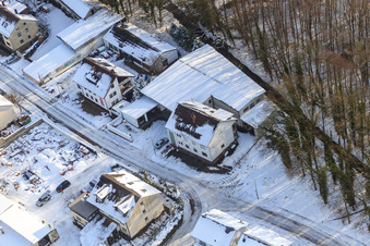 Elsässerstraße Fa. Frey Sondermaschinen bei Schnee im Winter in Kandel im Bundesland Rheinland-Pfalz, Deutschland