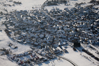 Ortsteil Büchelberg in Wörth am Rhein im Bundesland Rheinland-Pfalz, Deutschland aus der Luft