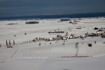 Luftbild von Oberlauterbach (Elsass) im Bundesland Bas-Rhin, Frankreich