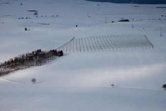 Schrägluftbild von Siegen (Elsass) im Bundesland Bas-Rhin, Frankreich
