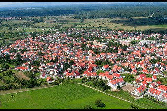 Maximiliansau von Südosten in Wörth am Rhein im Bundesland Rheinland-Pfalz, Deutschland