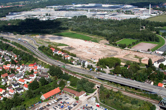Maximilianscenter Fachmarkzentrum Baustelle im Ortsteil Maximiliansau in Wörth am Rhein im Bundesland Rheinland-Pfalz, Deutschland