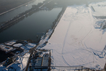 Lauterbourg (Elsass), Rheinhafen im Bundesland Bas-Rhin, Frankreich