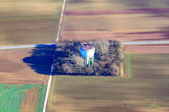 Wasserturm in Rülzheim im Bundesland Rheinland-Pfalz, Deutschland