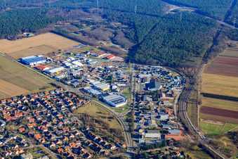 Industriegebiet In d. Fellach in Bellheim im Bundesland Rheinland-Pfalz, Deutschland