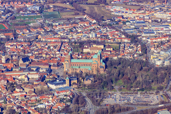 Dom zu Speyer von Süden im Bundesland Rheinland-Pfalz, Deutschland