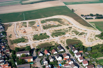 Drohnenaufname von Neubaugebiet Am Höhenweg in Kandel im Bundesland Rheinland-Pfalz, Deutschland