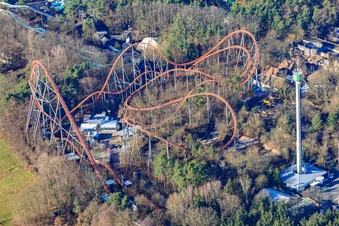 Holiday Park in Haßloch im Bundesland Rheinland-Pfalz, Deutschland aus der Vogelperspektive