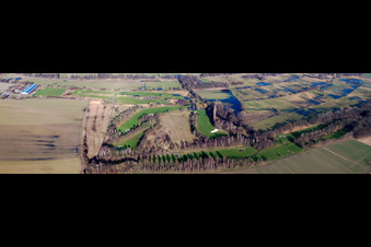 Panorama Perspektive Gelände des Golfplatz Golf-Club Pfalz im Ortsteil Geinsheim in Neustadt an der Weinstraße im Bundesland Rheinland-Pfalz, Deutschland