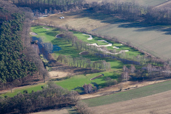 Golf-Club Pfalz Neustadt a.d. Weinstraße e.V im Ortsteil Geinsheim in Neustadt an der Weinstraße im Bundesland Rheinland-Pfalz, Deutschland vom Flugzeug aus