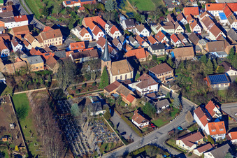 Friedhof in Gommersheim im Bundesland Rheinland-Pfalz, Deutschland