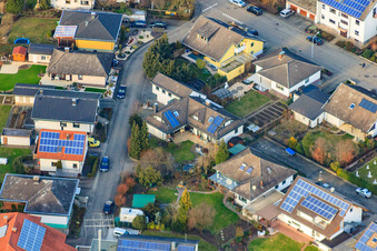 Luftaufnahme von Albert-Detzel-Straße in Herxheim bei Landau im Bundesland Rheinland-Pfalz, Deutschland