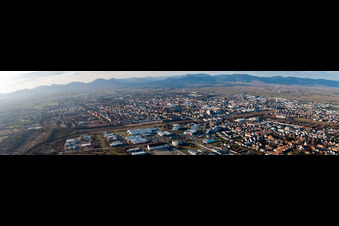 Panorama im Ortsteil Queichheim in Landau in der Pfalz im Bundesland Rheinland-Pfalz, Deutschland