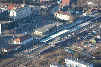 Bahnhof in Landau in der Pfalz im Bundesland Rheinland-Pfalz, Deutschland