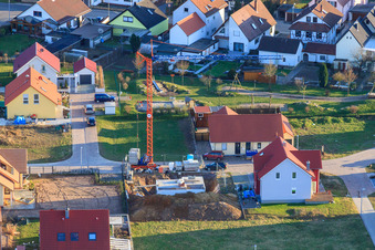 Magdalena-Wingerter-Straße im Ortsteil Schaidt in Wörth am Rhein im Bundesland Rheinland-Pfalz, Deutschland