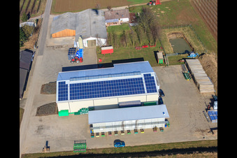 Luftaufnahme von Bauers Garten von Nordwesten in Winden im Bundesland Rheinland-Pfalz, Deutschland