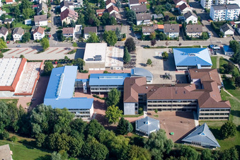 Luftbild von Pamina Schulzentrum Herxheim, Gesamtschule in Herxheim bei Landau im Bundesland Rheinland-Pfalz, Deutschland