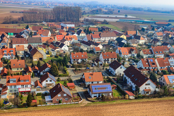 Luftaufnahme von An den Thoräckern im Ortsteil Mörlheim in Landau in der Pfalz im Bundesland Rheinland-Pfalz, Deutschland