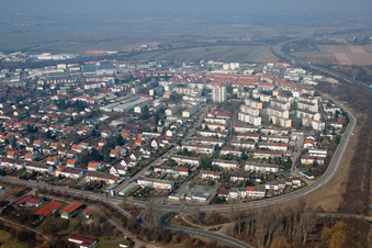 Landau in der Pfalz im Bundesland Rheinland-Pfalz, Deutschland aus der Drohnenperspektive
